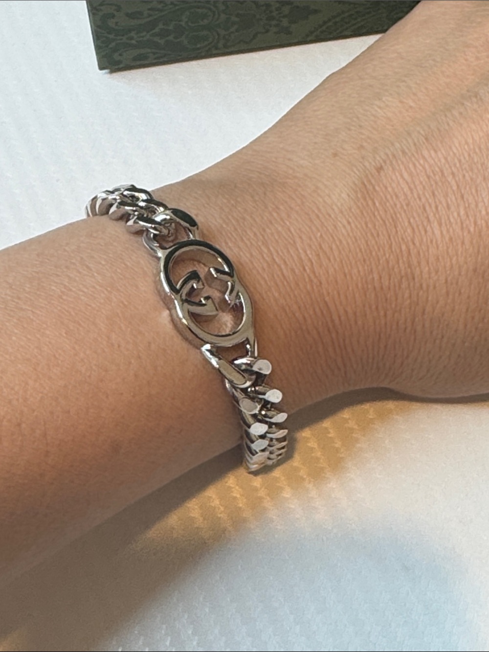 Gucci Silver Interlocking G Link Bracelet